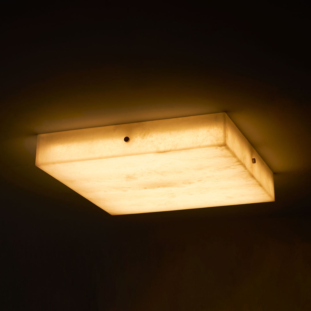 Square Alabaster Ceiling Light - Vakkerlight