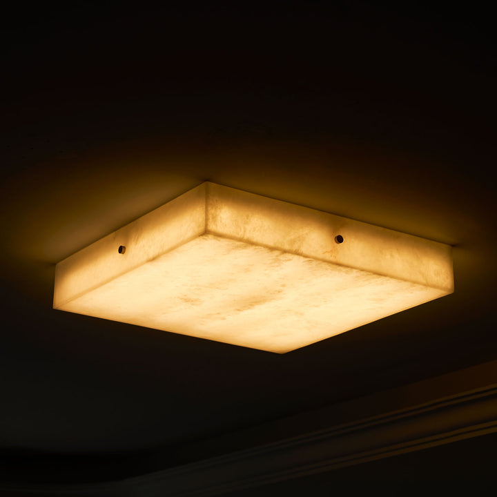 Square Alabaster Ceiling Light - Vakkerlight