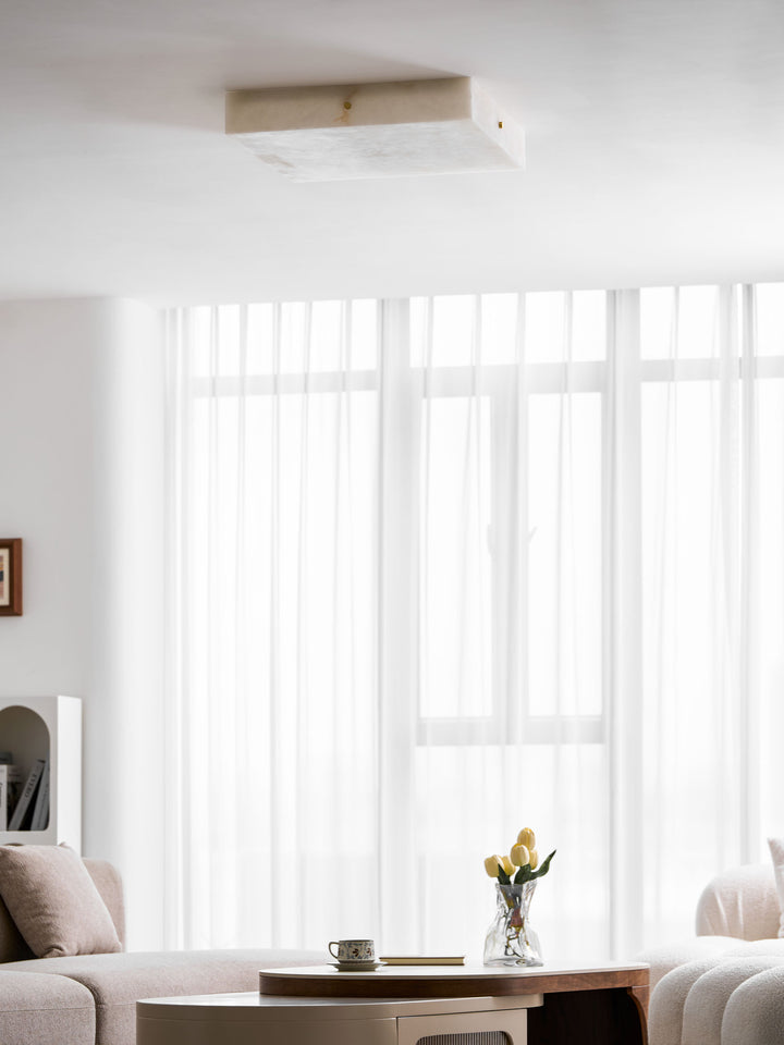 Square Alabaster Ceiling Light - Vakkerlight