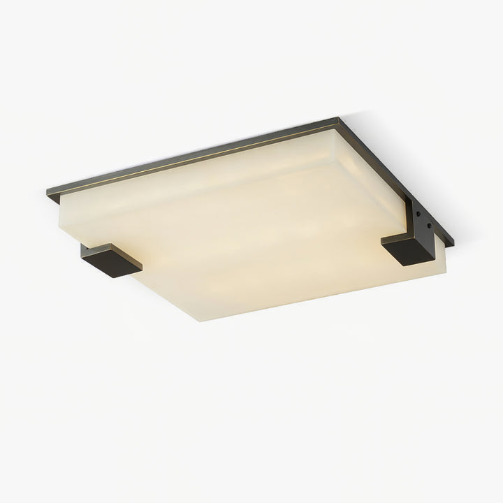 Square Alabaster Ceiling Lamp - Vakkerlight