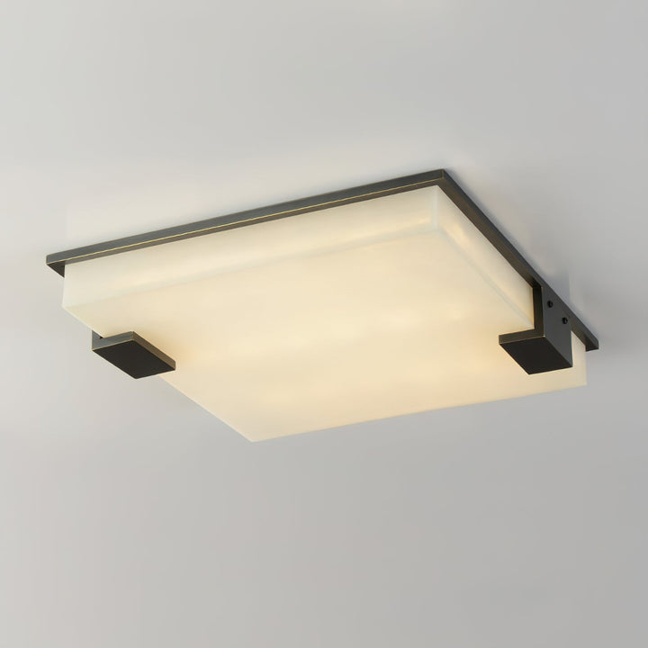 Square Alabaster Ceiling Lamp - Vakkerlight