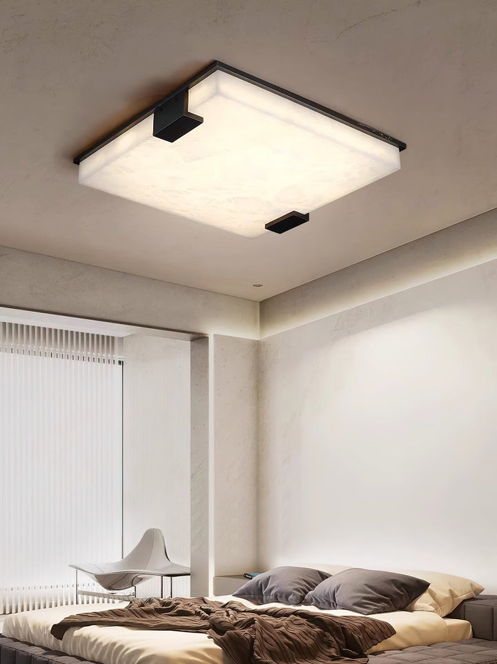 Square Alabaster Ceiling Lamp