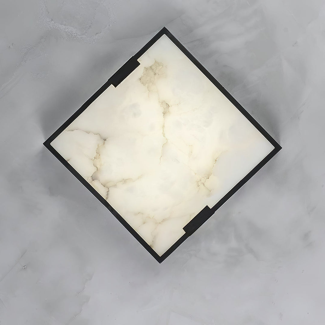 Square Alabaster Ceiling Lamp