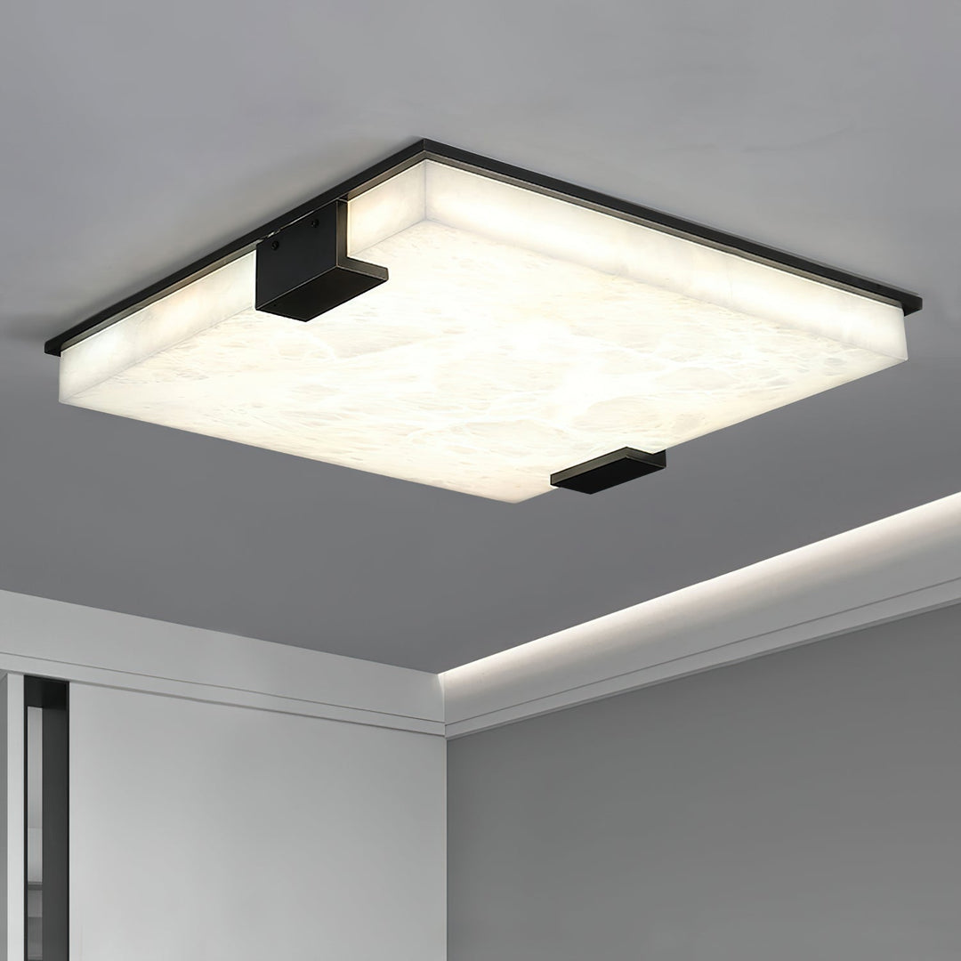 Square Alabaster Ceiling Lamp