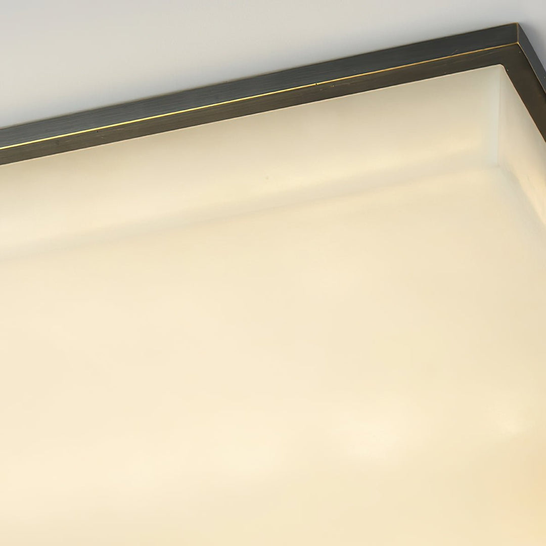 Square Alabaster Ceiling Lamp - Vakkerlight