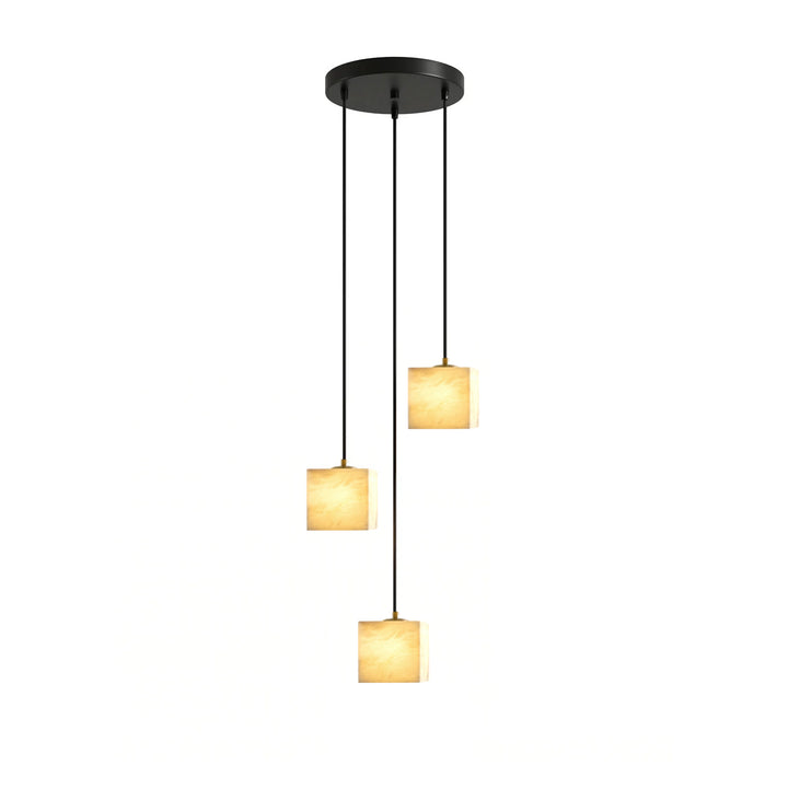 Square Alabaster Staircase Chandelier - Vakkerlight