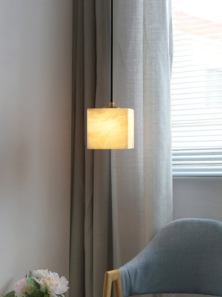 Square Alabaster Staircase Chandelier - Vakkerlight