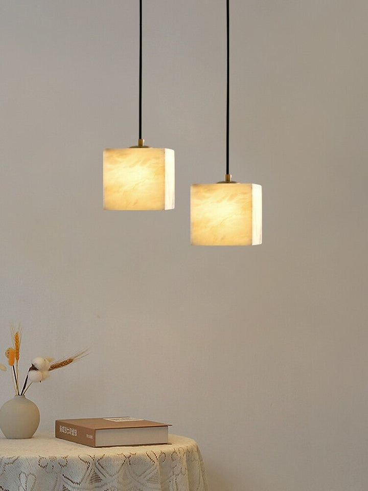 Square Alabaster Staircase Chandelier - Vakkerlight