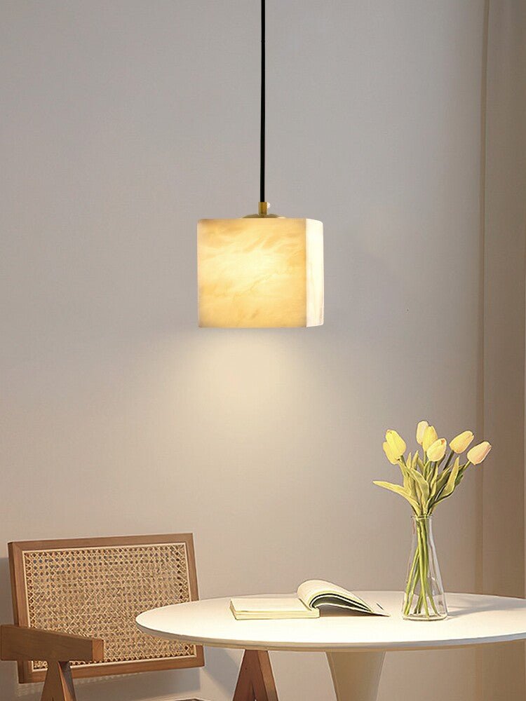 Square Alabaster Staircase Chandelier - Vakkerlight