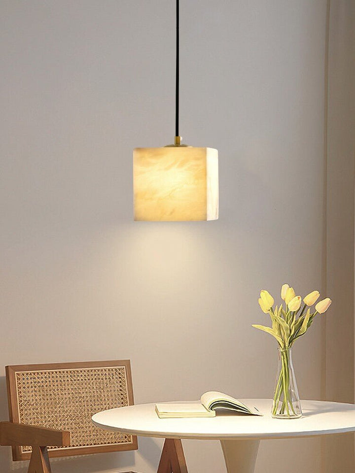 Square Alabaster Staircase Chandelier - Vakkerlight