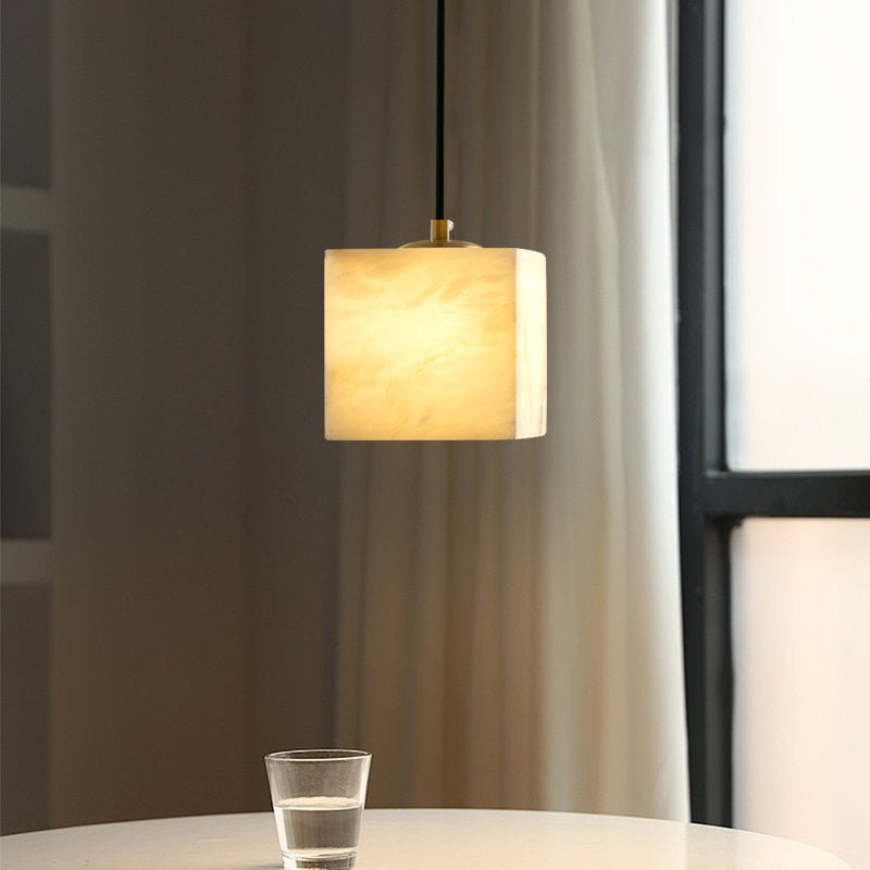 Square Alabaster Staircase Chandelier - Vakkerlight