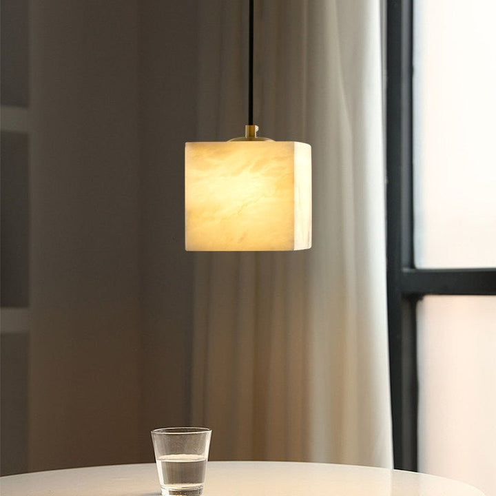 Square Alabaster Staircase Chandelier - Vakkerlight