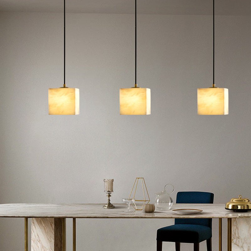 Square Alabaster Staircase Chandelier - Vakkerlight