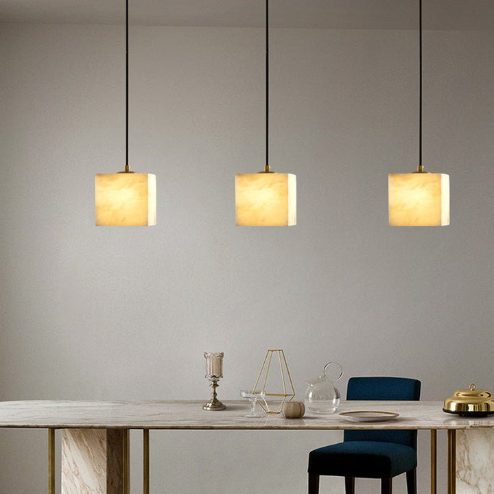 Square Alabaster Staircase Chandelier - Vakkerlight