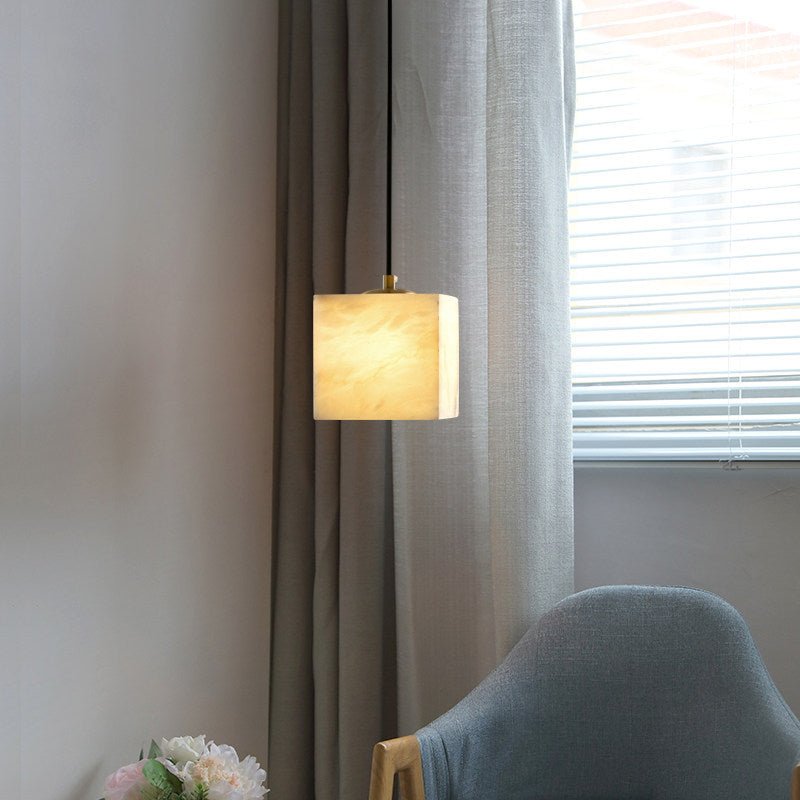 Square Alabaster Staircase Chandelier - Vakkerlight