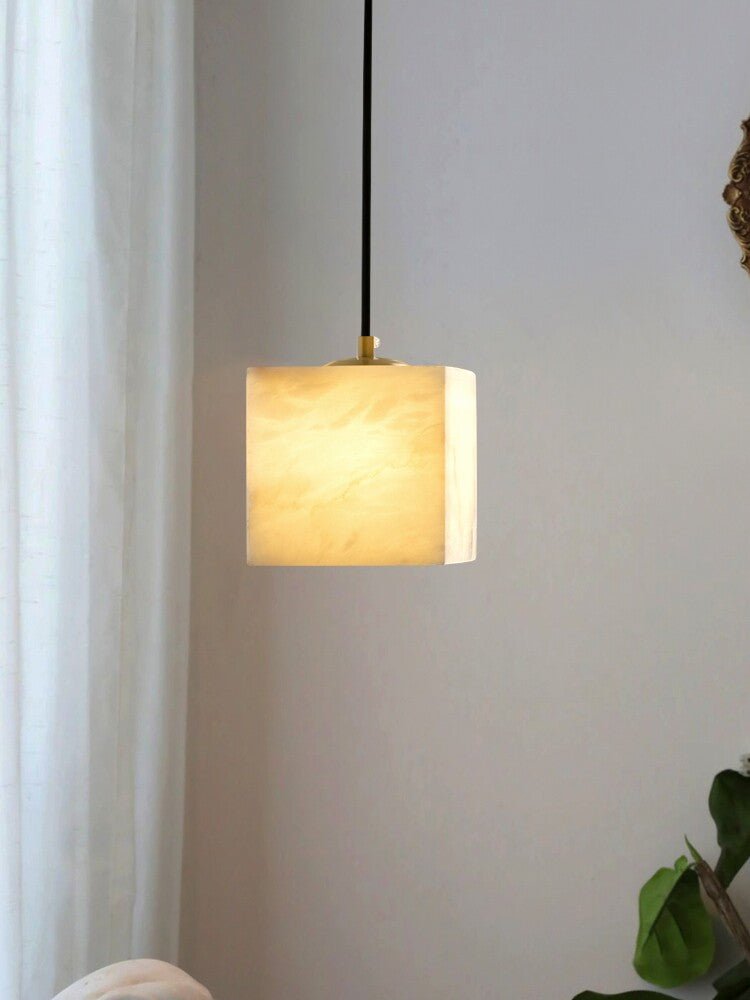 Square Alabaster Staircase Chandelier - Vakkerlight