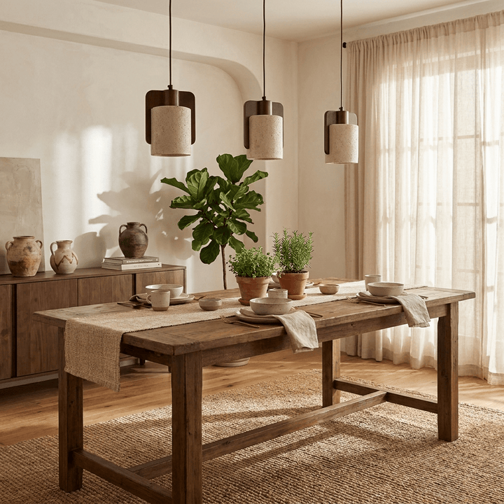 Squircle Travertine Pendant Lamp - Vakkerlight