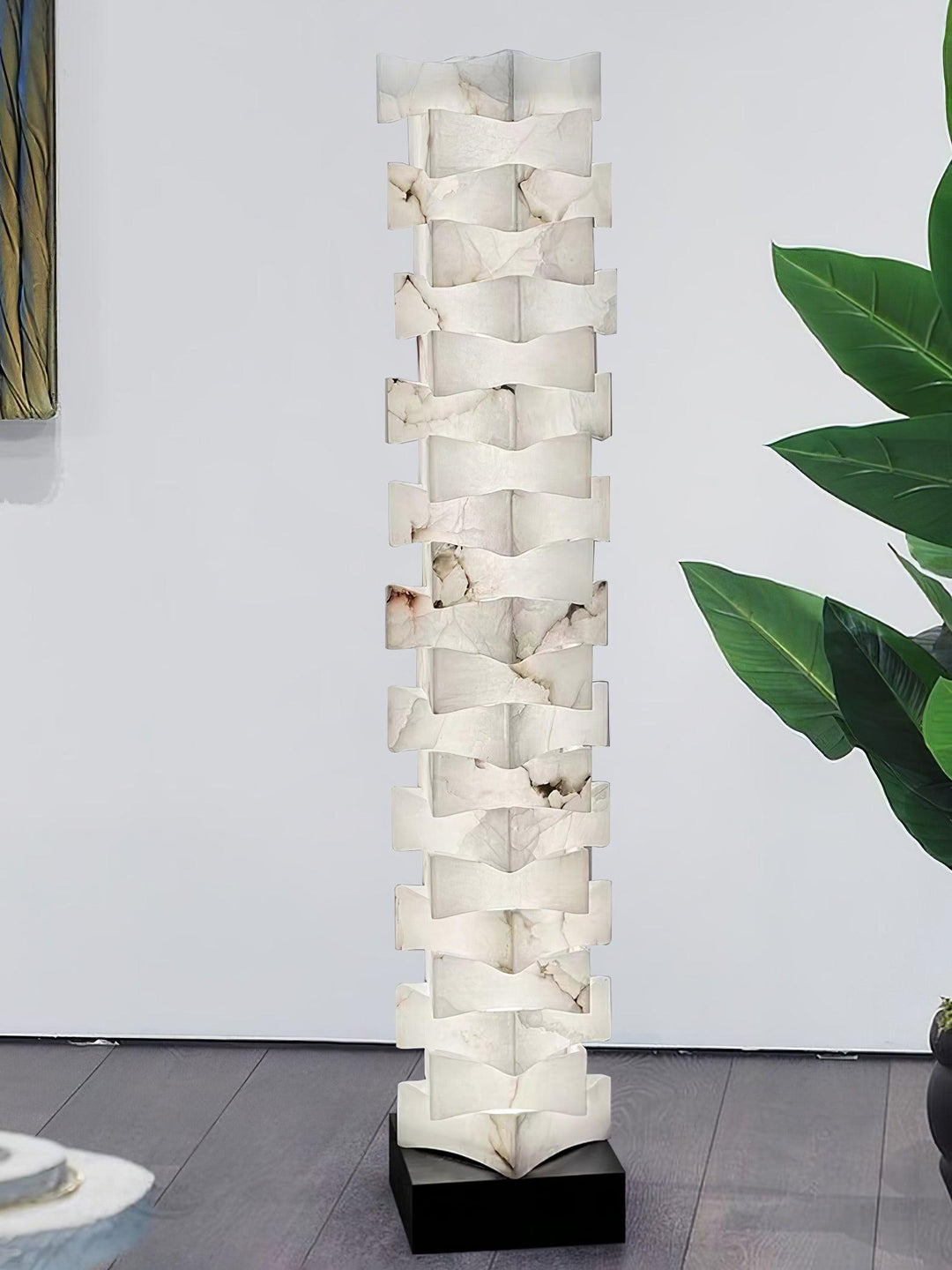 Stacked Alabaster Squares Floor Lamp - Vakkerlight