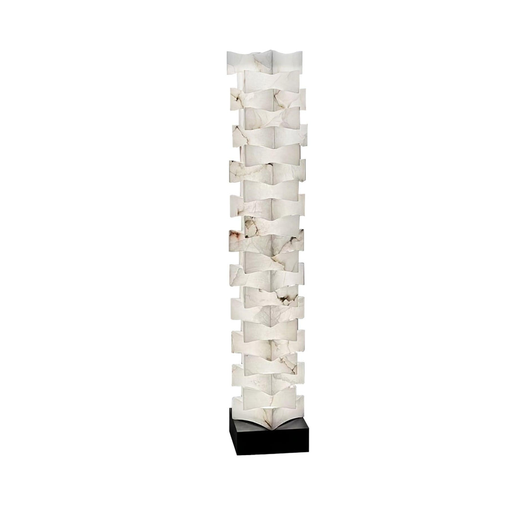 Stacked Alabaster Squares Floor Lamp - Vakkerlight