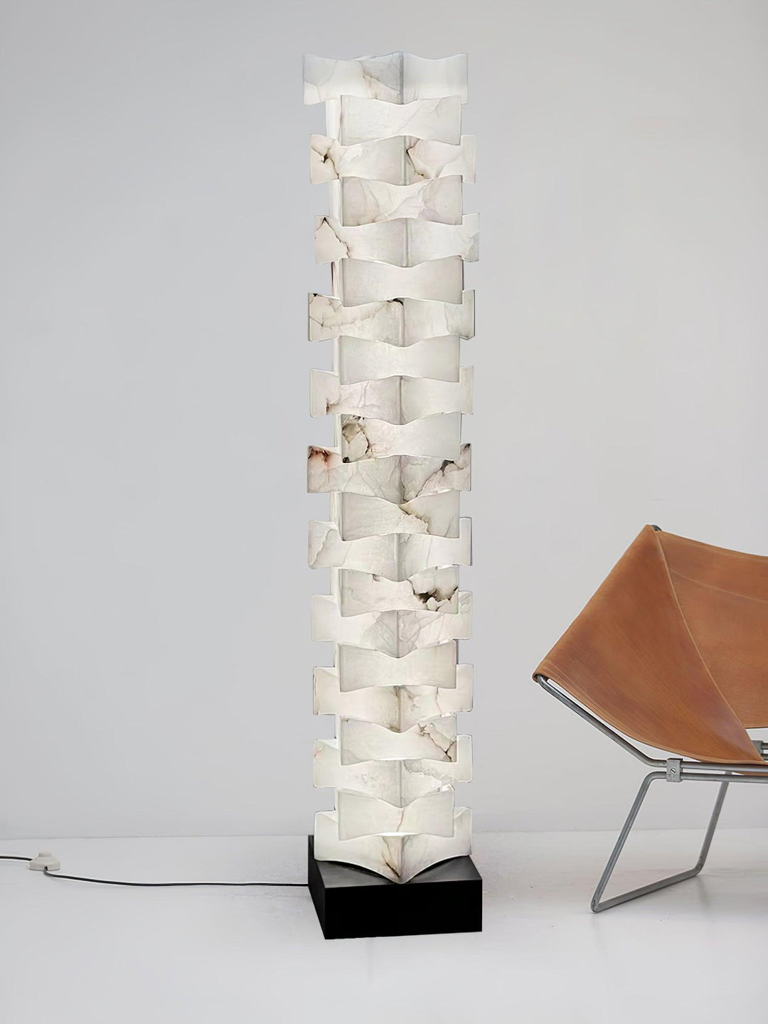 Stacked Alabaster Squares Floor Lamp - Vakkerlight