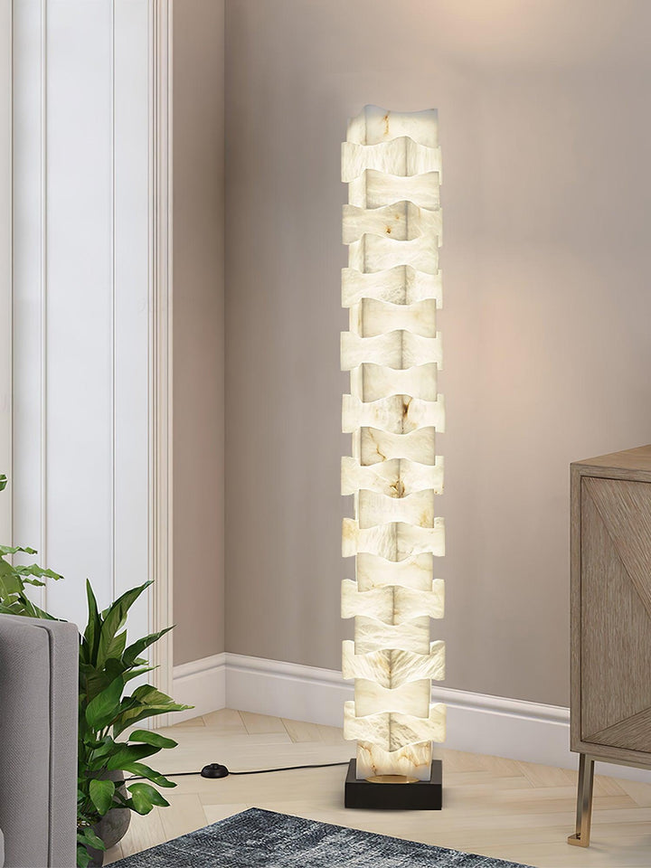 Stacked Alabaster Squares Floor Lamp - Vakkerlight