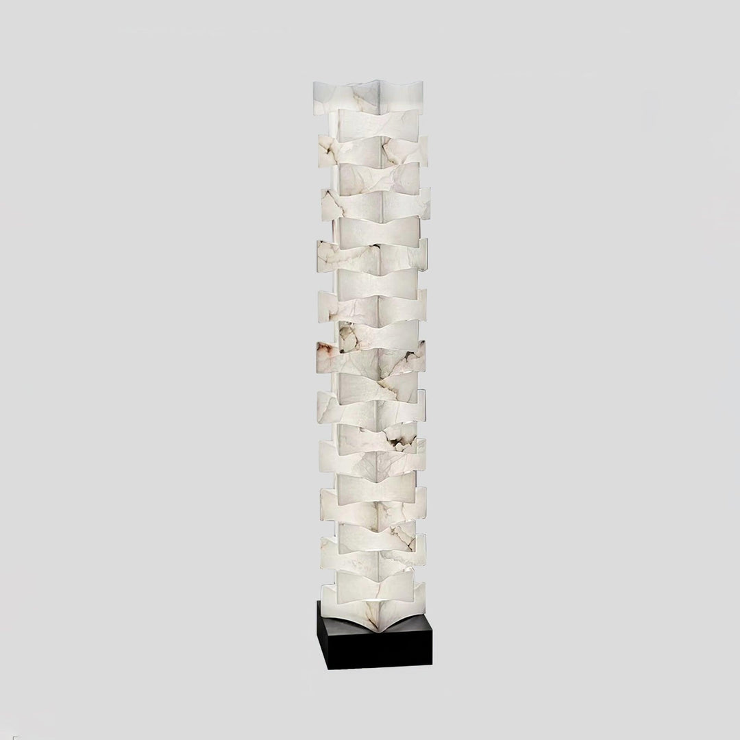 Stacked Alabaster Squares Floor Lamp - Vakkerlight