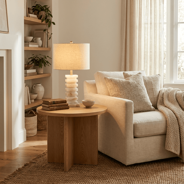 Stacked Alabaster Table Lamp - Vakkerlight