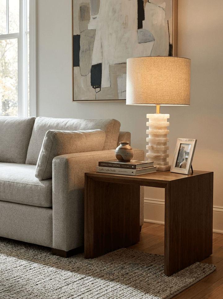 Stacked Alabaster Table Lamp - Vakkerlight