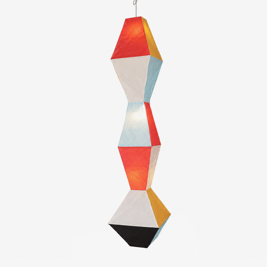 Stacked Geometric Rice Paper Pendant Lamp - Vakkerlight