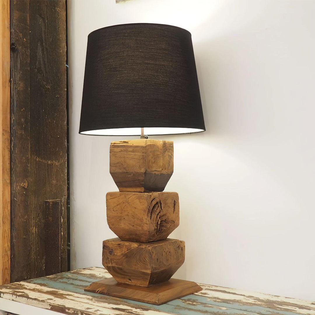 Stacked Wooden Table Lamp - Vakkerlight