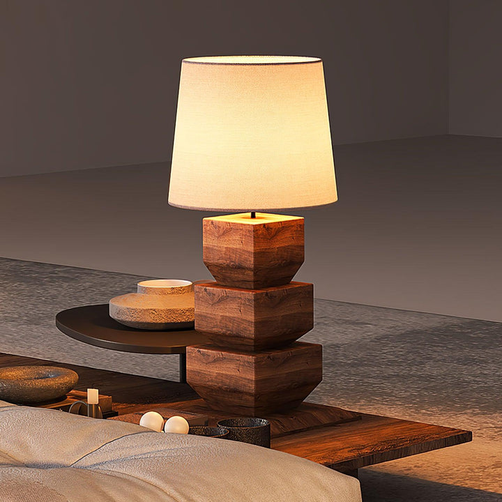 Stacked Wooden Table Lamp - Vakkerlight