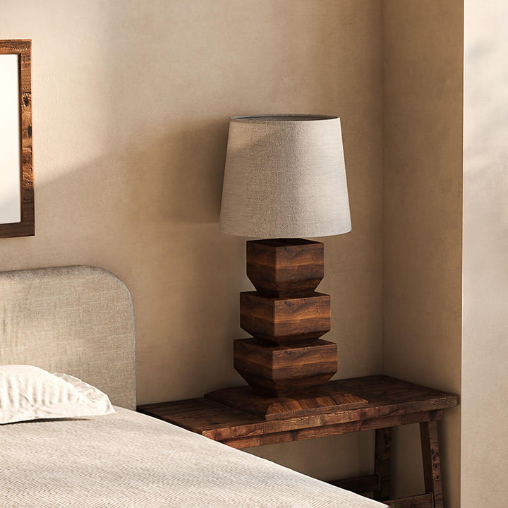 Stacked Wooden Table Lamp - Vakkerlight