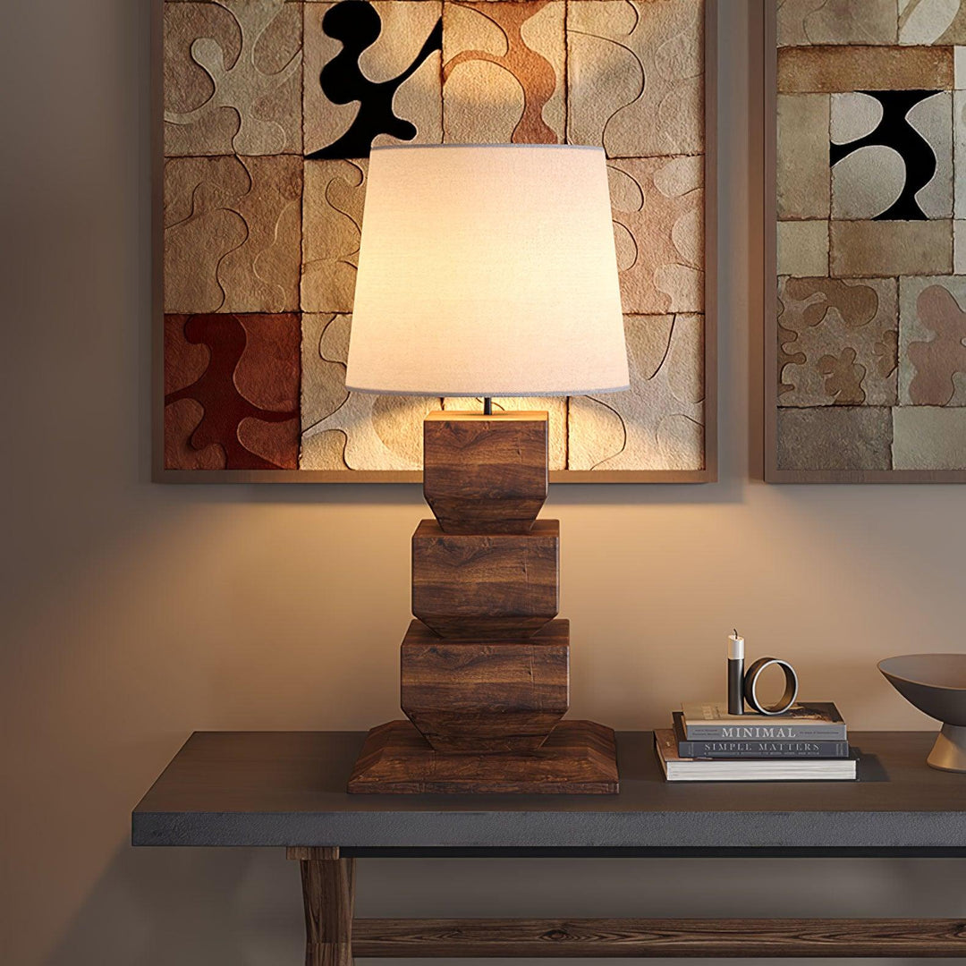 Stacked Wooden Table Lamp - Vakkerlight