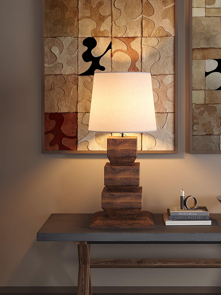 Stacked Wooden Table Lamp - Vakkerlight