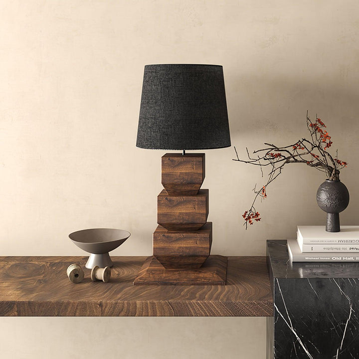 Stacked Wooden Table Lamp - Vakkerlight