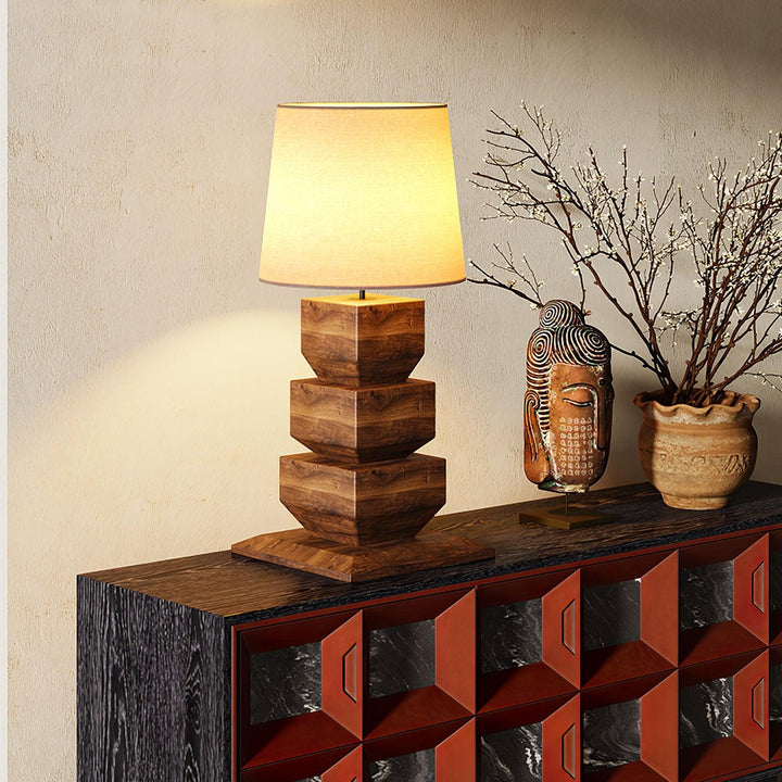 Stacked Wooden Table Lamp - Vakkerlight