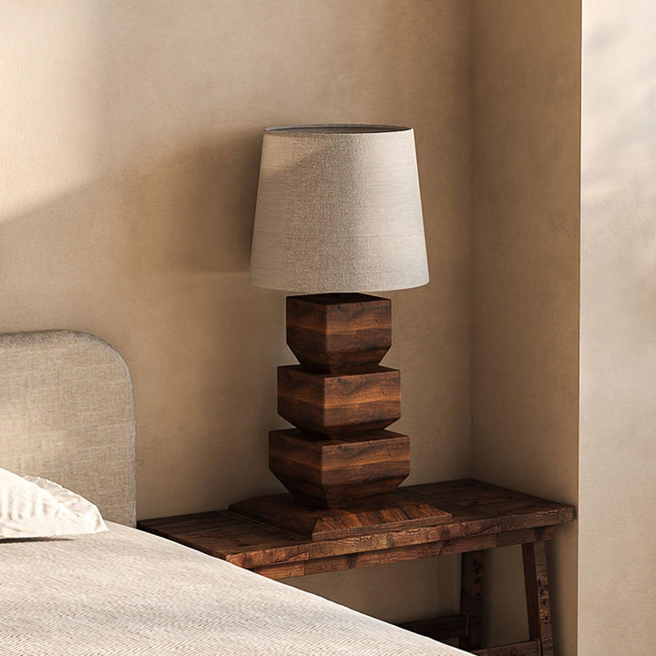 Stacked Wooden Table Lamp - Vakkerlight