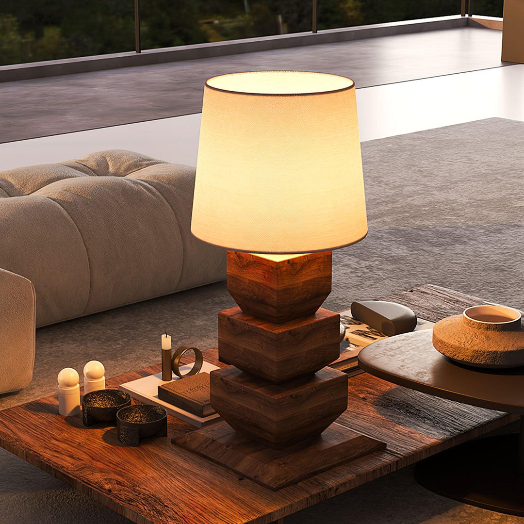 Stacked Wooden Table Lamp - Vakkerlight