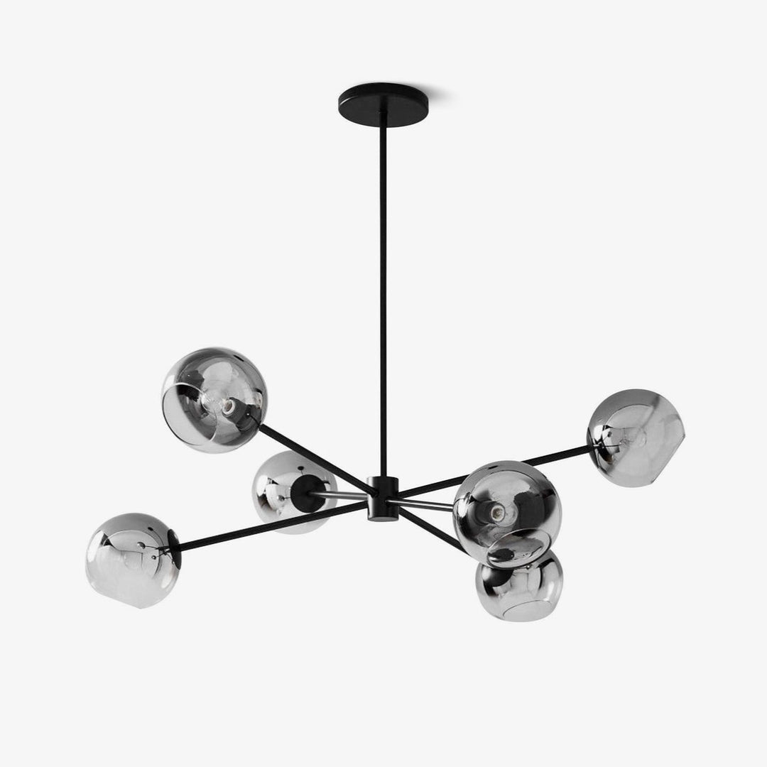 Staggered Glass 6 Light Chandelier - Vakkerlight