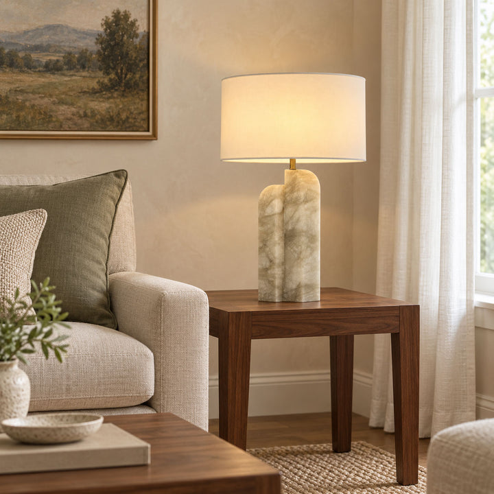 Stele Green Alabaster Table Lamp