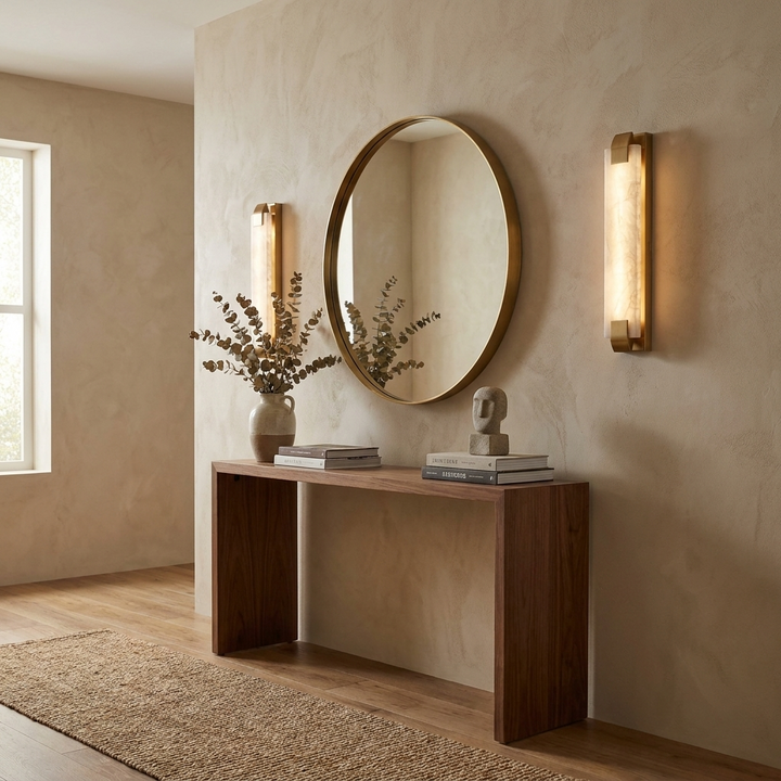 Stele Alabaster Wall Sconce