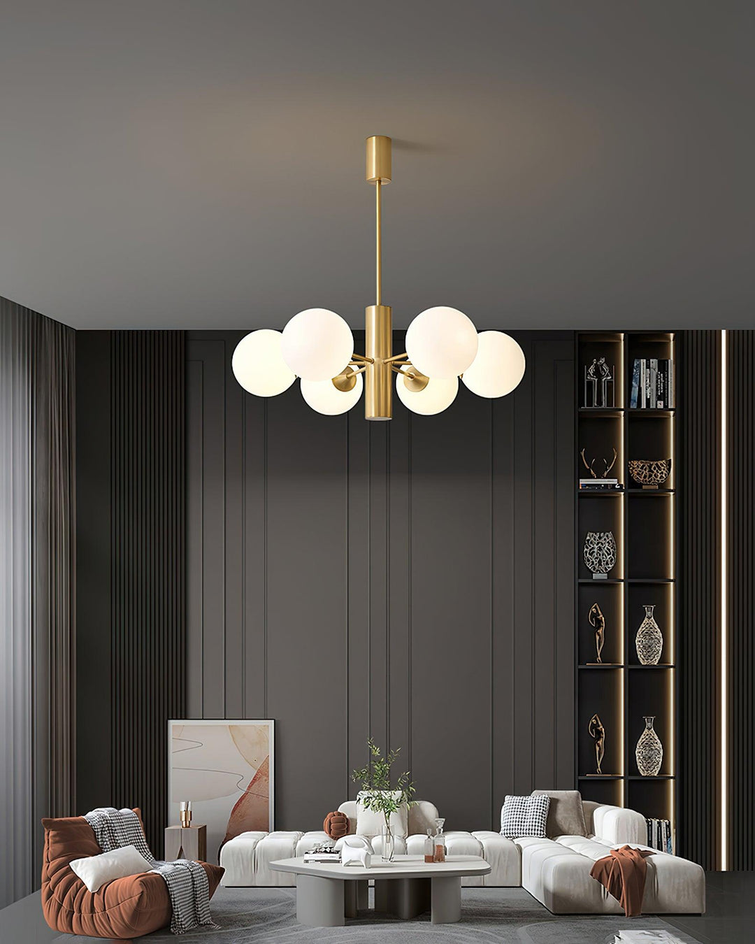 Stella Brass Chandelier - Vakkerlight