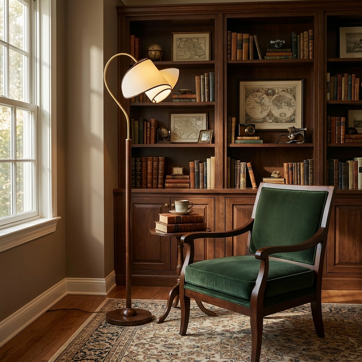 Stelmo Curved Neck Floor Lamp