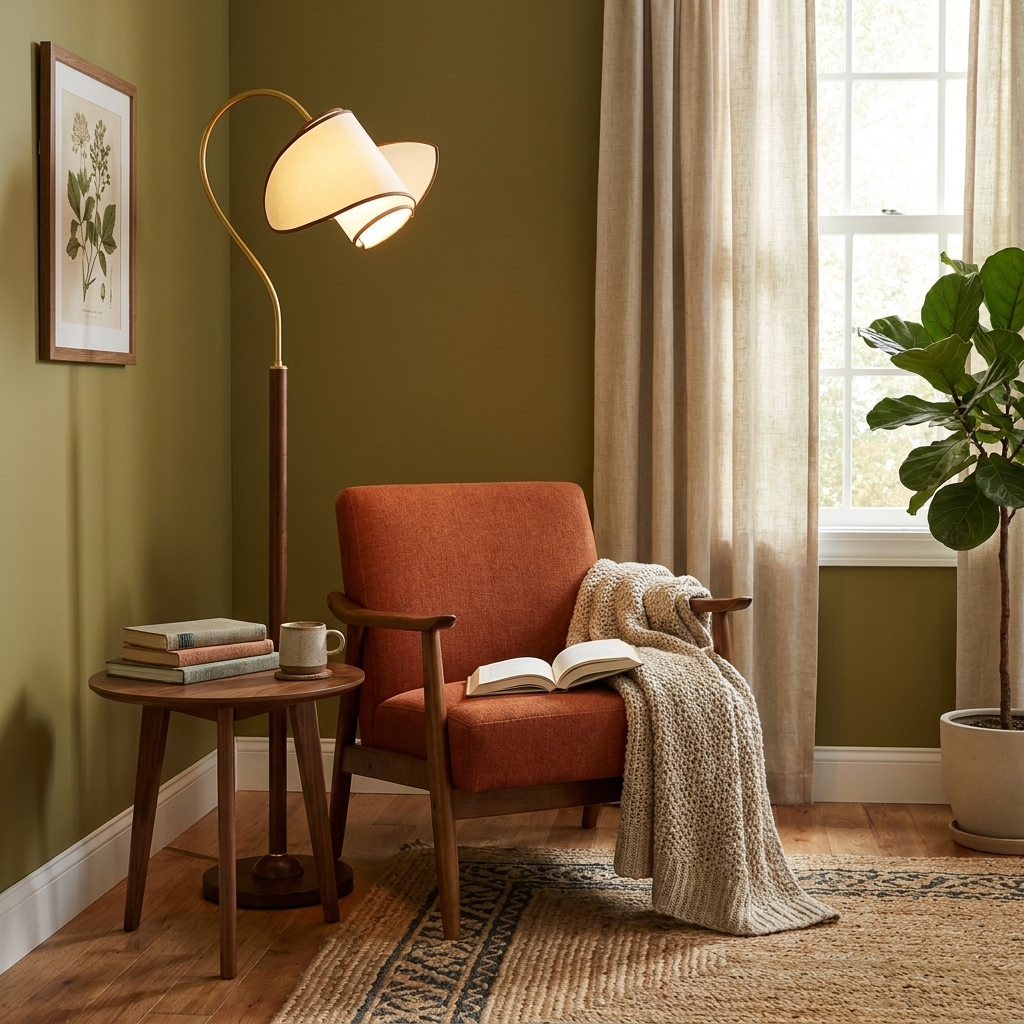 Stelmo Curved Neck Floor Lamp
