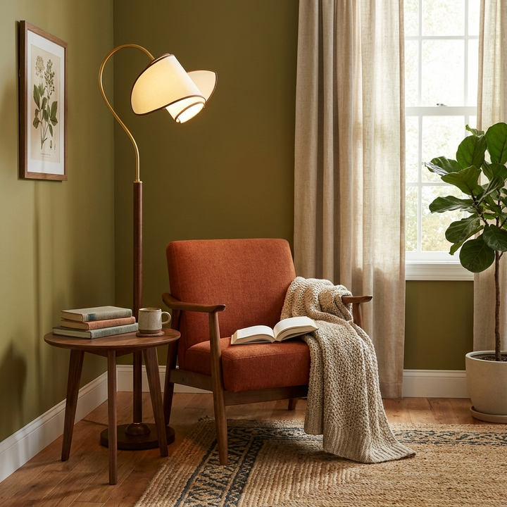 Stelmo Curved Neck Floor Lamp