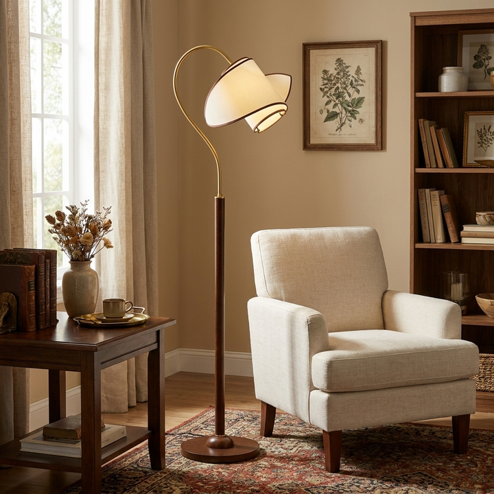 Stelmo Curved Neck Floor Lamp