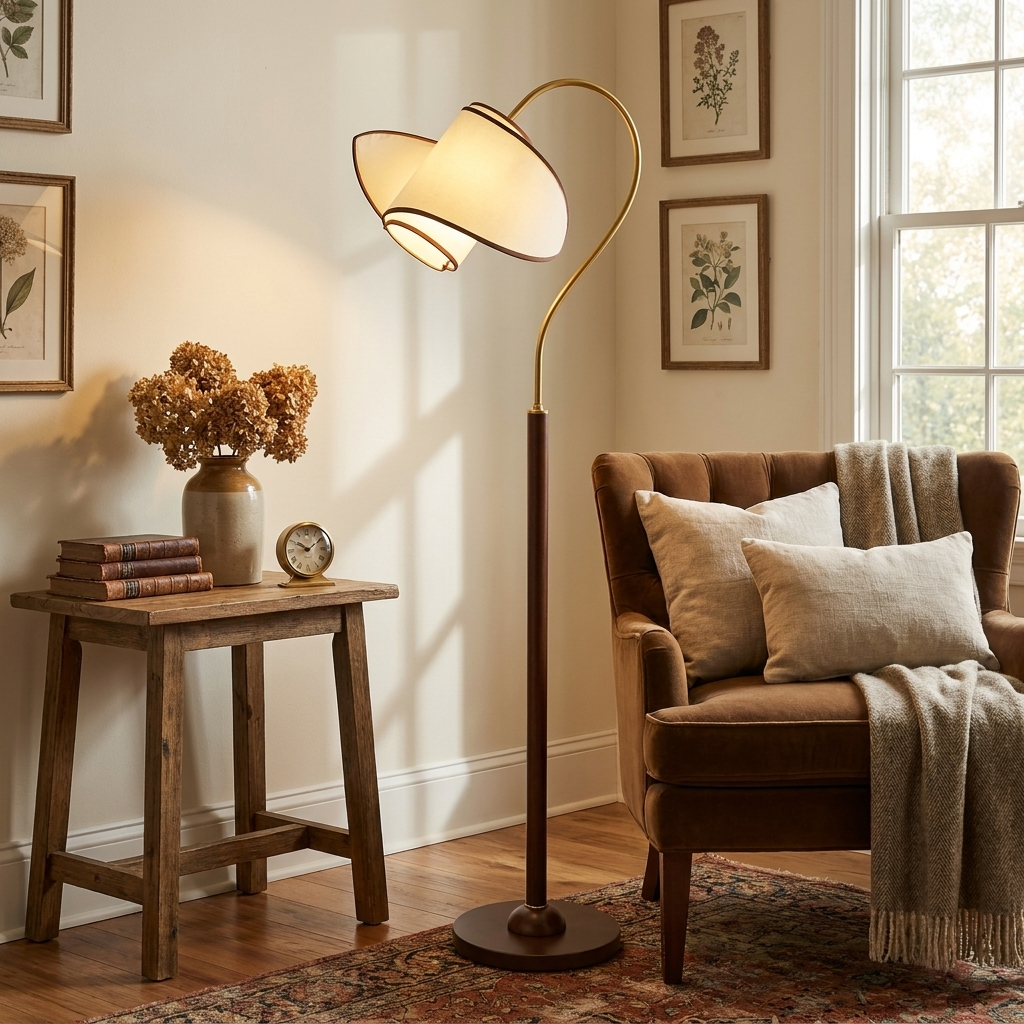 Stelmo Curved Neck Floor Lamp