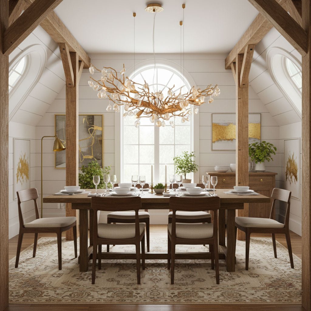 Stone Crystal Brass Chandelier - Vakkerlight