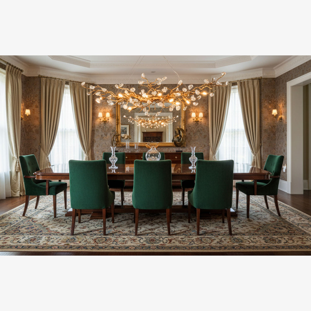 Stone Crystal Brass Chandelier - Vakkerlight