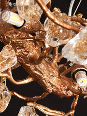 Stone Crystal Brass Chandelier - Vakkerlight